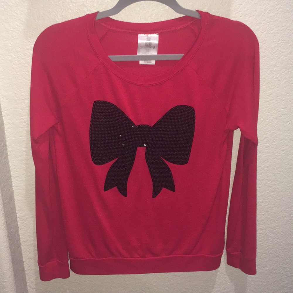 Long sleeve bow top